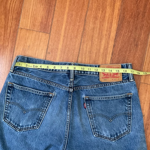 505 Levi's Blue Denim Jeans 34x34 straight fit - Picture 8 of 10